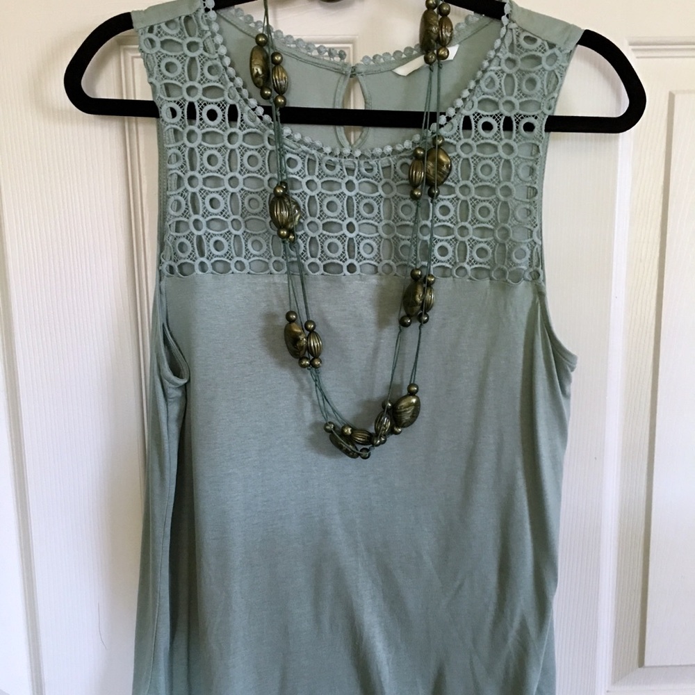 ❌SOLD H&M mint green blouse